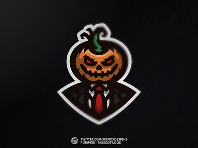 📝 Pumpkin - Mascot Logo ✏️ animal art branding design esports esportslogo gaming halloween illustration logo logo design mascot logo pumpkin vector