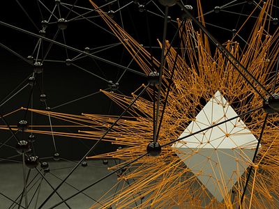 Molex 3d 3dart abstained art c4d complex deform design illustration molecule octane physics pyramid render