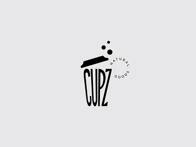 CUPZ natural goods barista black branding cafe coffee coffeecup cup cursordesign cursordesignstudio design font icon identity logo minimal natural vector