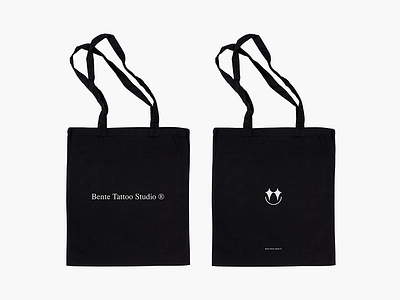 Bente Tattoo Studio - Totebags bag blackandwhite brand branding clean design ink logo logotype minimal norway stationery studio tattoo totebag type typography