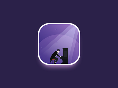 Pianist icon illustration music pianist piano sketch ssilbi stars trend ui