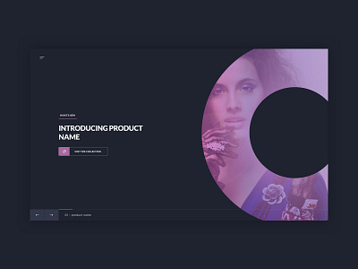 A jewellery website landing page black dark design jewllery minimal project sketch ui design web design