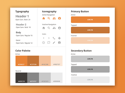 UI Styleguide application button design button states buttons color palette design design system design systems icongraphy sketch styleguide typography ui ui design ui elements