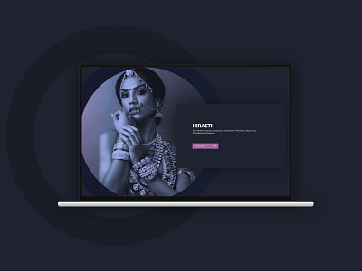 A jewellery website black dark design jewllery minimal project sketch ui design web design