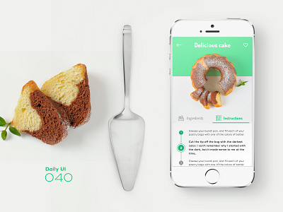 Daily UI #040 040 cake dailyui recipe