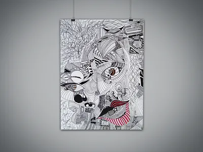 Self-portrait graphic portrait art selfportrait