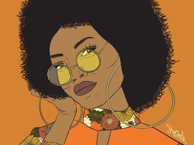 Example of 1970's inspired Illustration