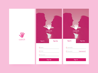 Sign Up - Dating App dating app design logo pink sign in sign up ui uidesign uxuidesign