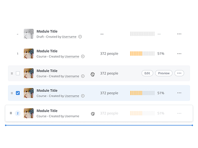 🖐️ States, Actions & Interactions clean dashboard data data table design drag learning list module simple table ui ux