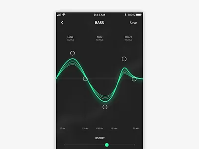 Equalizer dark ui eq equalizer interaction ios ui ux