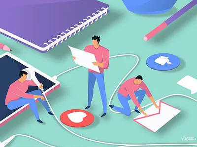 Spy illustration socialmedia vector