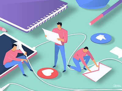 Spy illustration socialmedia vector