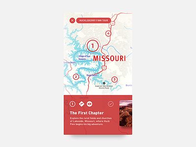 Daily UI #079 - Itinerary app book challenge design itinerary map novel theme tour travel ui usa ux