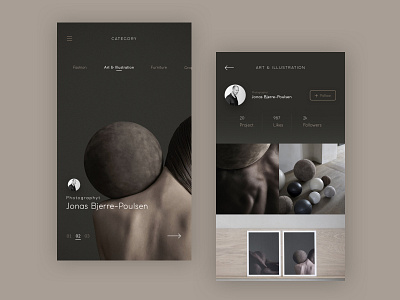 Photograph Mobile App Concept art concept minimal app minimal art mobile app design modern design photograph