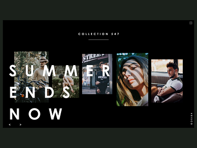 Summer Ends Now Look Book Website adobe xd black clean dark fashion fashion blog fashion brand interface look book minimal photography typography ui ux web web design website xd