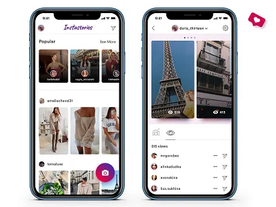 Instastories • for Uplabs Instagram Redesign Challenge apps insta instagram ios mobile sketch ui