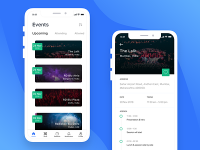 Radisson Events event events app hotel app landing page mobile app ui design