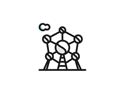 Atomium atomium atomium icon brussels bruxelles graphic art graphic design graphics icon icon design iconaday vectober vector vector art