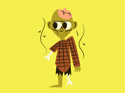 Zombie ai day 22 halloween illustration inktober monsters zombie