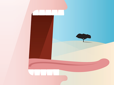 Lambão alentejo flat illustration illustration tongue