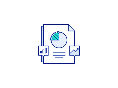 Stats Illustration chart diagram document icon illustration stats vector