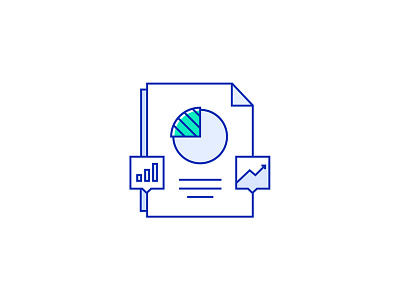 Stats Illustration chart diagram document icon illustration stats vector