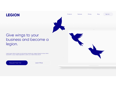 Legion Homepage branding clean design illustration minimal typography ui ux vector web website