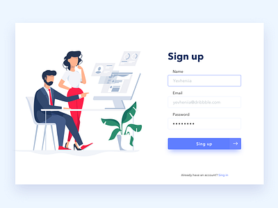 #001 Daily UI / Sign Up branding digital design graphic design interaction design mobile ui ux web design