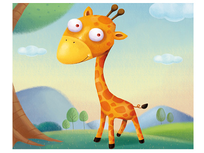Giraffe giraffe artwork for storybooks illustration art