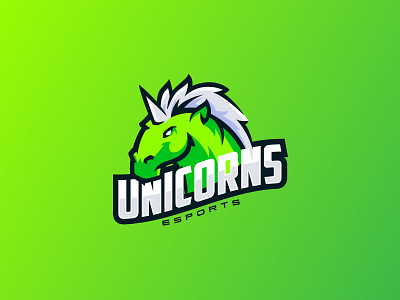 Unicorns eSports animal brand branding cajva design emblem game identity logo mark unicorn unicorns