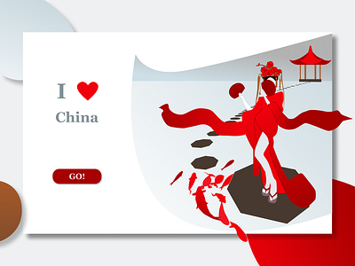 Travel Landing Page Series - I Love China - Web Design brand design figma flat illustration illustration design interaction design interface illustration landing page promo page promo site travel ui ui design ux ux ui ux design web web design website