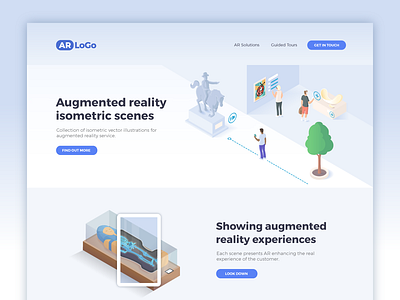 Isometric Illustrations ar augmented reality cartoon illustration isometric isometric design isometric illustration ui vector