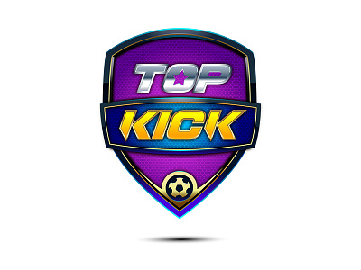 Top Kick design game illustration logo 3d typography ui vector