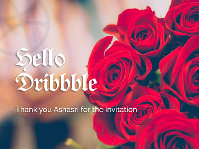 First shot dribbble firstshot hello red rose thankyou