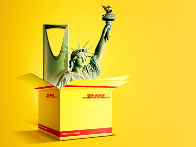 DHL USA to KSA ad advertisement art artwork campaign concept creative design dhl fast ksa print retouch usa visual