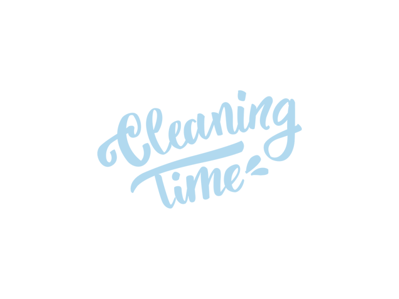 Cleaning Time animated gif animation branding cleaning company logo splash water