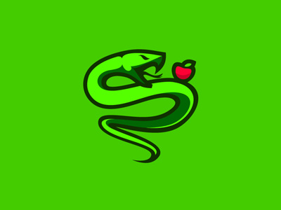 paradise dragon animal apple art branding design edem emblem green illustration logo nature paradise paradise dragon red sketch snack snake sport symbol vector