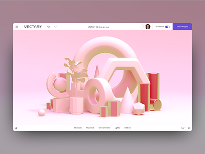 3D illustration geometric 3d 3d art 3d illustration 3d modeling abstract geometric pink render template vectary