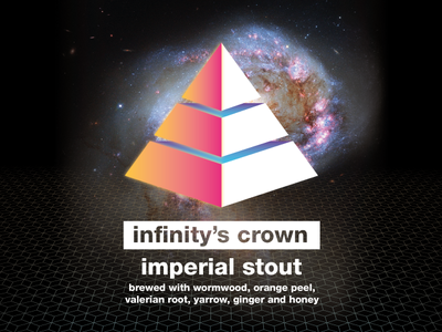 Infinity's Crown Imperial Stout Label beer art beer branding design vector