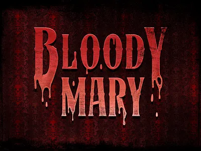 Bloody Mary - Spooky Games Kids Play Series 1/3 design dripping halloween spooky type typestyles vector