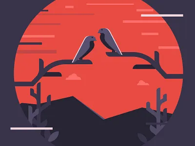 Lublyy birds illustration love