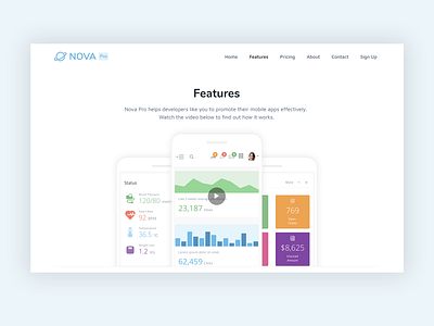 Nova Pro – Bootstrap Theme for Mobile App Startups app bootstrap bootstrap theme css developer html html5 landing page marketing mobile mobile app product responsive startup startups template theme website template