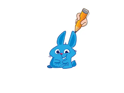 Rabbit artappler character children editorial illustration illustration kids rabbit vector