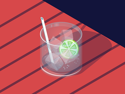 Inktober- Day 22- Gin and Tonic adobe adobe illustrator cocktail design gin gin and tonic illustration illustrator inktober inktober2018 isometric isometric illustration tonic vector