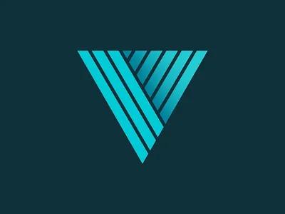 Letter V icon blue creative design graphic icon illustrator logo logo mark newglue