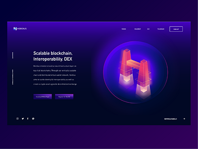 Herdius Landing Page Redesign app blockchain crypto cryptocurrency graphic design illustration interoperability landing page redesign tech technology ui uidesign uiux userexperience userinterface web webdesign website