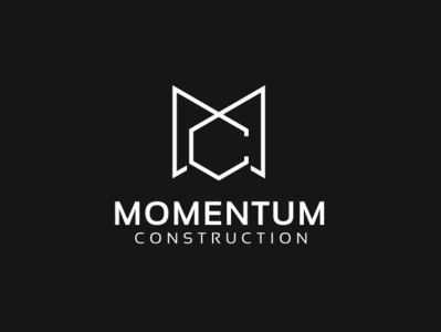 Momentum Constructions adobe brand branding caligraphy character corporate creative design designer drawing graphic icon identity illustration illustrator logo mark minimal modern typography