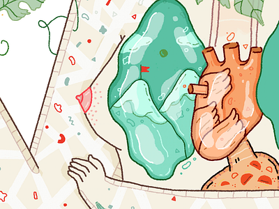 Body of a Woman anatomy body botanical digital art digital illustration editorial emotion health heart human lungs medical illustration nipples soft woman