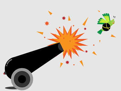 Parrot Blast design illustration vector