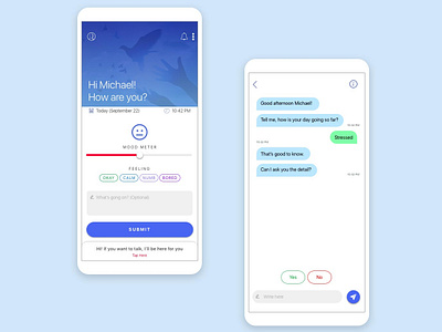 App for Mental Health android app chat ios mental health mobile application mobile applications psychology ui user interface